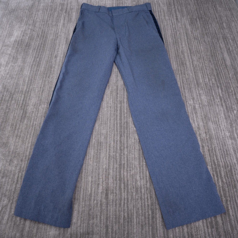 Flying Cross Dress Pants Mens 35 Blue Postal Uniform Side Stripe F110220
